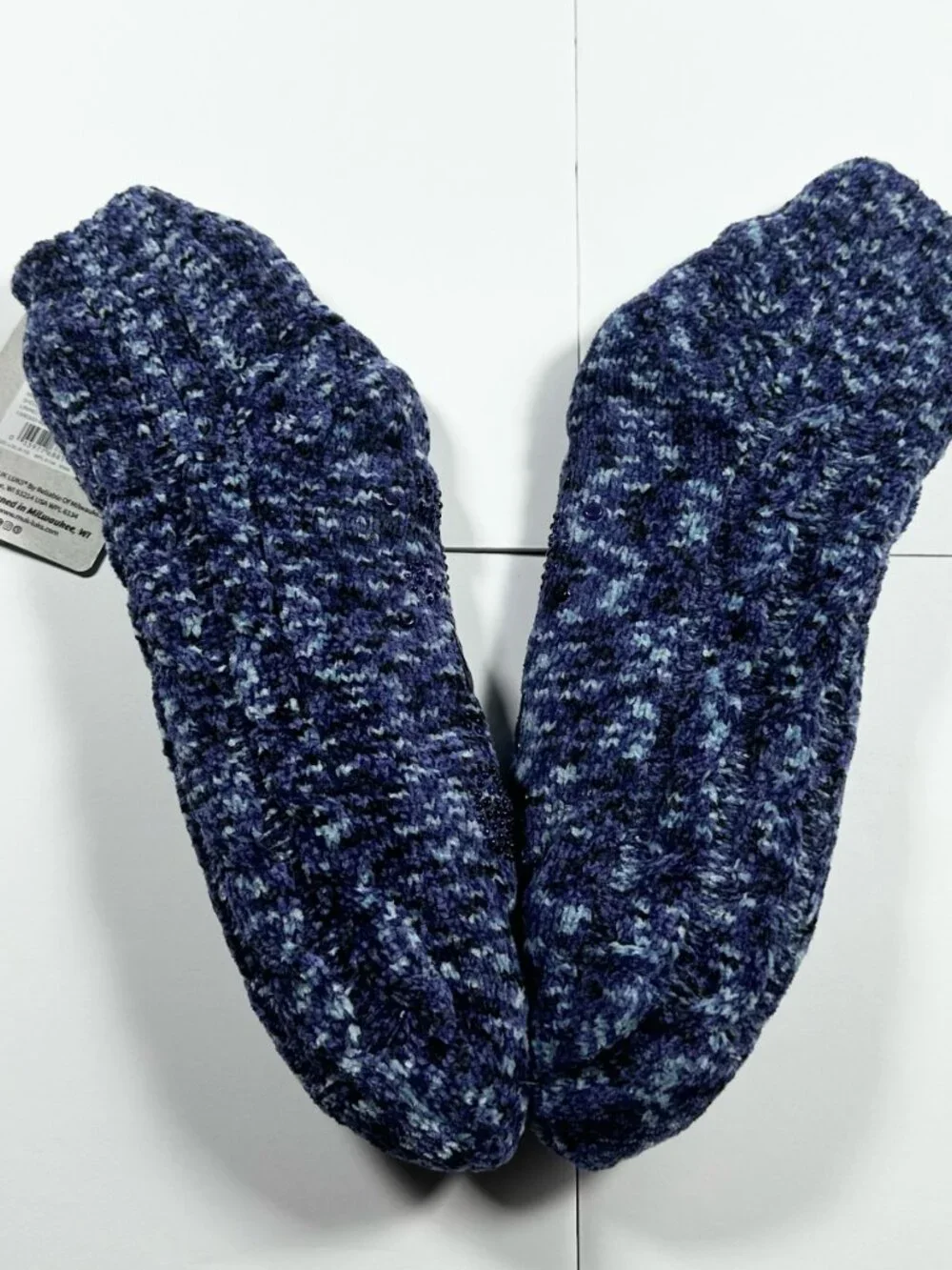 Muk Luks Slipper Socks L/XL (8 X 10)‎ Infused Blue/Purple/Multi Colored NWT